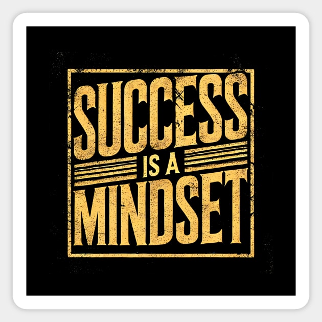 Success is a Mindset, Motivational Quote Sticker by logiamerch